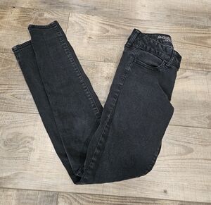American Eagle Outfitters 2 Jeggings Super Stretch Black Denim Womens Skinny AEO